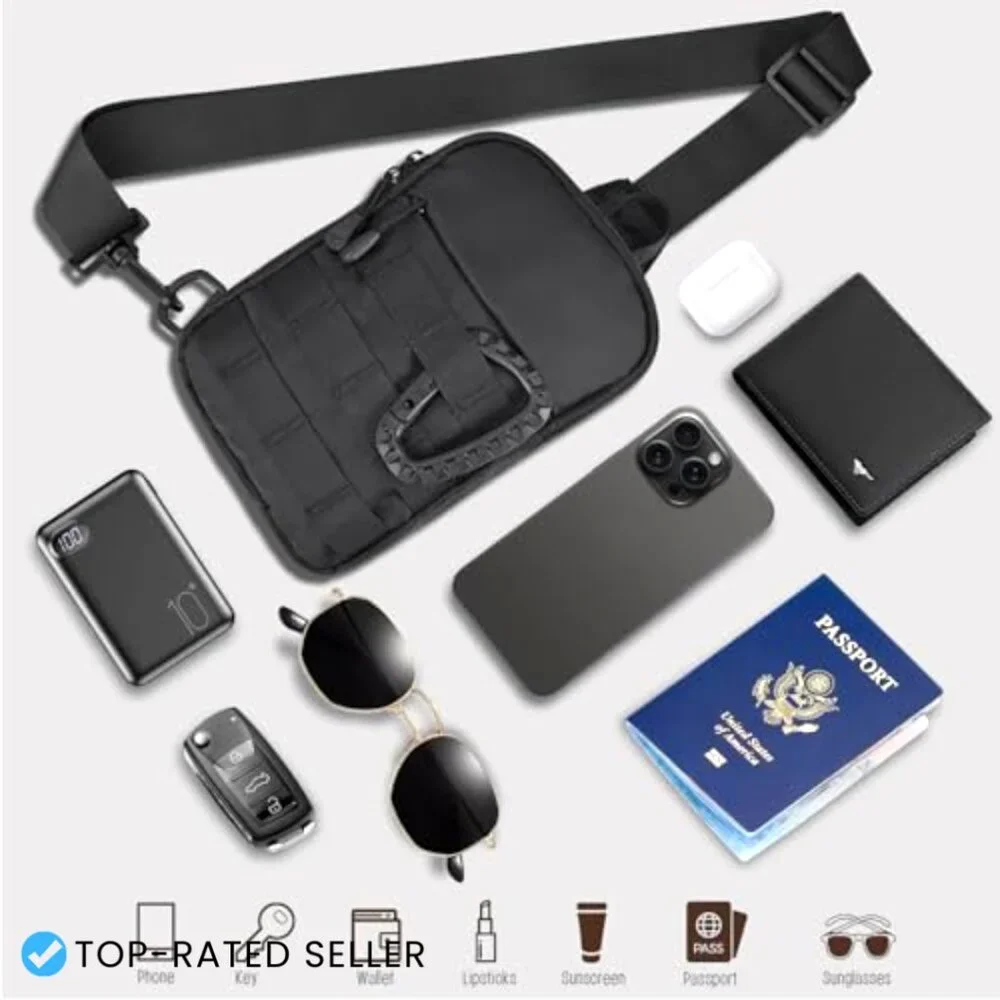 Tactical Mini Crossbody Sling Bag Waterproof Utility EDC Chest Bag for Travel